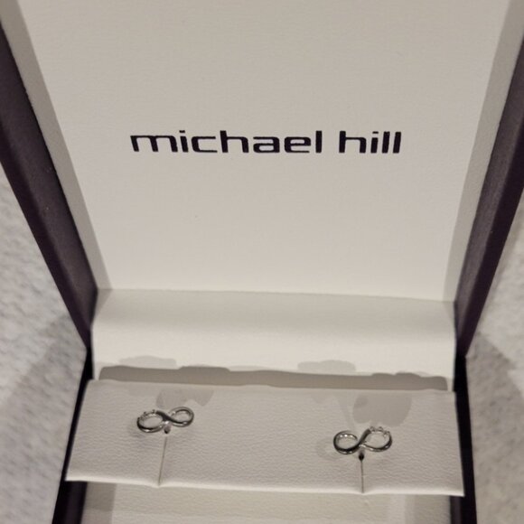 Michael Hill Jewelry - Diamond Accent Infinity Earrings in Sterling Silver